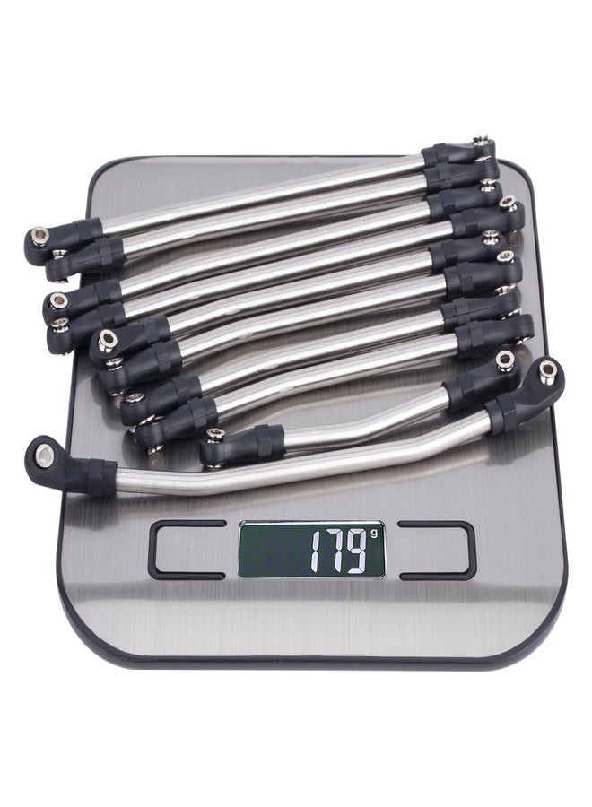 VNUHV 10Pcs Stainless Steel Link Rod Linkage 313mm Wheelbase for Axial SCX10 II 90046 1/10 Crawler Car Upgrade Parts - Image 3